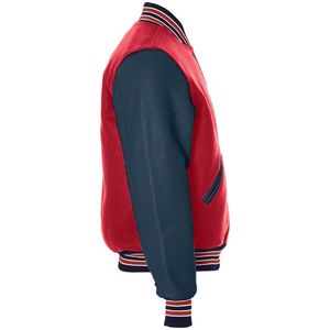Veste universitaire Stonefield Manufacturing à col montant géométrique - 100 % laine, à capuche, imperméable, streetwear, vêtement d'extérieur d'hiver - Product Image 3