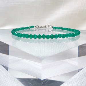 Natural Green Onyx Stone Micro Faceted <b>Beads</b> Fine <b>Bracelets</b> For Women 2MM Handmade Loose <b>Beads</b> Fashion <b>Bracelets</b> Wholesale Price - Product Image 5