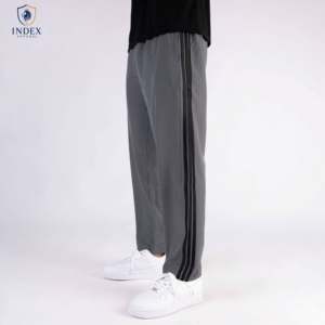Pantalones Deportivos Grises para Hombre INDEX APPAREL, Cintura Elástica, Franja Lateral, Pantalones Casuales, Tejido Transpirable, para Primavera - Product Image 1
