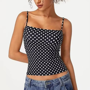 Camiseta sin mangas de verano para mujer, corte ajustado, elegante, transpirable, ecológica, de algodón y elastano, tejido de punto, color liso, informal, con espalda descubierta. - Product Image 4