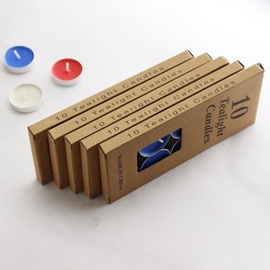 Velas de té sin humo TOOWIN en tazas redondas de aluminio, empaquetadas en una caja de papel kraft, adecuadas para decoración. - Product Image 3