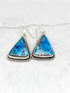 Blue Apatite Sterling <b>Silver</b> Vintage <b>Earrings</b> Handmade Gemstone Jewelry Elegant Women's Gift for <b>Wedding</b> Party Engagement - Product Image 4