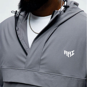 Premium Techwear Hooded Anorak Men's Jacket <b>Set</b> Men Lightweight Nylon Windproof Training Tracksuit Custom OEM Streetwear Supply - Product Image 2