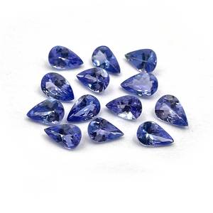 Lot en gros de pierres précieuses naturelles Tanzanite taille poire facettées pour bijoux - Product Image 3
