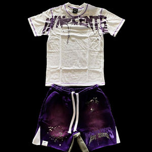 Ensemble de costume d'été deux pièces pour homme, personnalisé avec logo ODM, short et t-shirt délavés à l'acide, séchage rapide, polyester/coton - Product Image 2