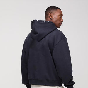 Sudadera con Capucha de Alta Calidad, 100% Algodón, Unisex, Otoñal, Talla Grande, con Cierre, Forro Polar, Logotipo Personalizado, Ecológica - Product Image 2