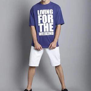 T-shirt streetwear color block col rond jersey impression en relief logo personnalisé OEM vente en gros - Product Image 4