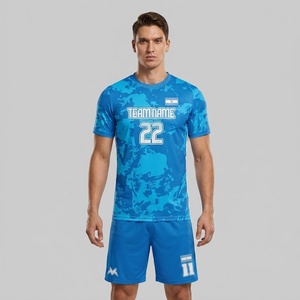 เสื้อฟุตบอลทีมชาติอาร์เจนตินา ผู้ชาย สีน้ำเงินลายพราง แบบซับลิเมชั่น แขนสั้น ระบายเหงื่อได้ดี ทรงแอธเลติก พร้อมหมายเลข 22 - Product Image 1