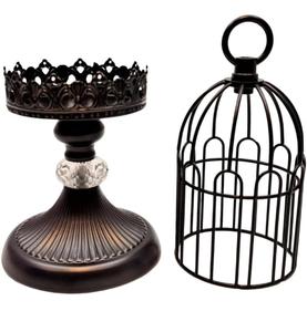 Creative Retro Birdcage <b>Candle</b> Holder Set - Elegant Iron Metal <b>Lanterns</b> for Home Decor & Weddings - Product Image 2