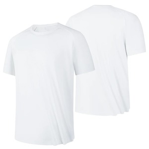 Camiseta Deportiva Blanca para Hombre, Transpirable, de Secado Rápido, Cuello Redondo, Tejido de Punto, con Logotipo Personalizado, para Gimnasio y Running - Product Image 1