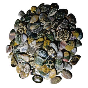 Piedra de Jaspe Oceánico Natural Lisa de Alta Calidad, Cristal en Formas Mixtas, Cabujón, Gema Suelta de 20-45mm, 8-12g, Gemas Khushi - Product Image 3