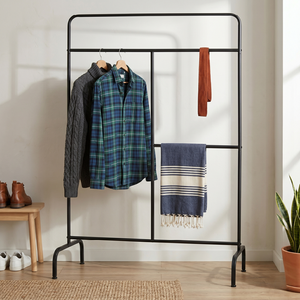 Modern Metal Coat Rack Freestanding Minimalist Design <b>For</b> Bedroom Living Room Furniture - Product Image 2