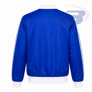 Zeta Phi Beta Sorority Finer Women Varsity <b>Jacket</b> Blue & <b>White</b> Color Block Zipper Front ZPB Logo Women's Baseball <b>Jacket</b> - Product Image 3