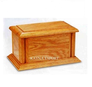 Urne artisanale en bois de manguier de style européen pour cendres humaines, capacité de 200 pouces cubes, biodégradable pour crémation et inhumation - Product Image 3