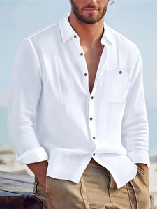 เสื้อเชิ้ตผู้ชายคุณภาพพรีเมียมสไตล์โกธิค กระดุมแถวเดียว ทรงเข้ารูป แขนยาว ลายพิมพ์เรียบ ระบายอากาศได้ดี ผ้าฝ้าย 100% รับผลิตแบบ OEM - Product Image 6