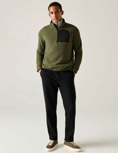 Veste polaire demi-zip pour homme, col montant, légère, respirante, en polyester et nylon, pull personnalisable avec logo pour l'automne et l'hiver - Product Image 5