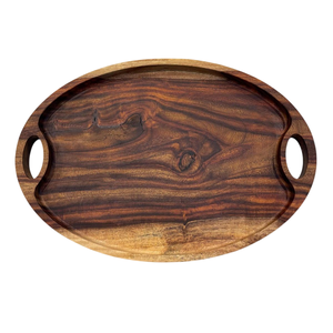 Assiette élégante en bois, assiette de service plate, couleur unie, design rétro fait main, vaisselle et assiettes, articles de table - Product Image 6