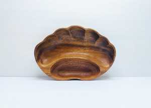 Assiette de service de voyage artisanale en bois d'acacia écologique, forme irrégulière, design Wabi-Sabi poli, couleur unie, vaisselle et assiettes - Product Image 2