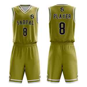 Ensemble uniforme de basketball personnalisé pour hommes : maillot et short sublimés 100 % polyester, légers, séchage rapide, respirants, pour équipe de basketball - Product Image 5