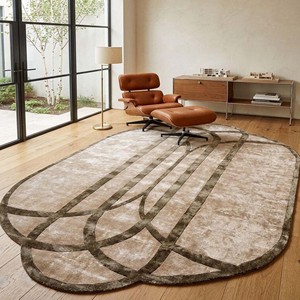 Abstract Irregular Area Rug Modern Designer Tufted Viscose Luxury Carpet Soft Plush Living Room Bedroom Floor Rug Decor - Product Image 4