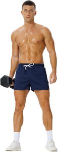 <b>Mens</b> Oxford Fabric Cargo Spandex/Polyester Casual Mid <b>Waist</b> Drawstring <b>Elastic</b> <b>Waist</b> Eco-Friendly Quick Dry Breathable <b>Shorts</b> - Product Image 2