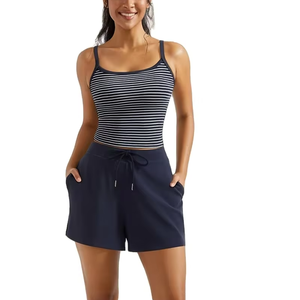 Women's 2-Piece Floral Vest Shorts Set Sleeveless Vest Casual Shorts 2 Pockets Breathable Quick Dry 100% Cotton Home Loungewear - Product Image 1