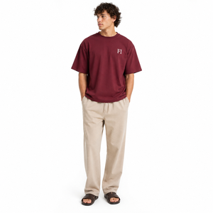 T-shirts en coton surdimensionnés personnalisés pour hommes, col rond, coupe ample, manches courtes, vierges, marque privée, fournisseur USA - Product Image 1