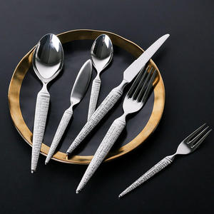 Juego de Cubiertos de Acero Inoxidable Estilo Británico, Plateado, de Lujo para Restaurante, Vajilla de Alta Calidad, Cubiertos para Boda - Product Image 2