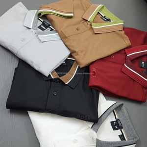 Chemises polo pour hommes en coton et élasthanne, style décontracté, anti-rides, en nylon, pour le golf, style urbain, toutes saisons, coupe ample, unie - Product Image 1