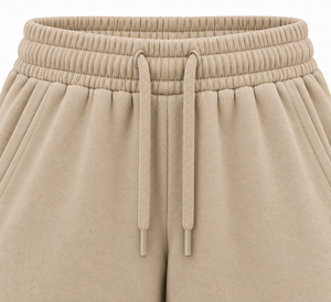 Conjunto deportivo de dos piezas para mujer, sudadera con capucha beige con cremallera y pantalones jogger casuales - Product Image 6
