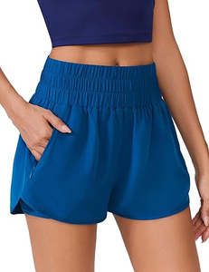 Nouveauté 2026 Short de course et d'entraînement pour femme, été, séchage rapide, taille haute, 2 en 1, avec poches zippées - Product Image 5