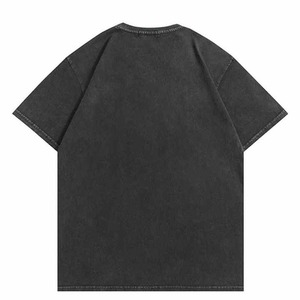 เสื้อยืดแขนสั้นทรงปกติสำหรับผู้ชาย คอกลม สไตล์สตรีท ลายดาวปัก ผ้าเจอร์ซีย์คอตตอน 100% ลายพิมพ์ดิจิทัล สวมใส่สบายๆ - Product Image 2