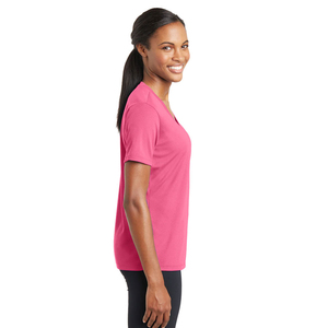 Camiseta de Verano para Mujer, 100% Algodón Ecológico, Transpirable, Cuello en V, Manga Corta, con Servicio OEM, Logotipo Personalizado y Entrega - Product Image 1
