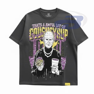 เสื้อยืดผู้ชายลายอนิเมะ ทรงโอเวอร์ไซส์ ผ้าฝ้าย 100% เนื้อผ้าปานกลาง - Product Image 4