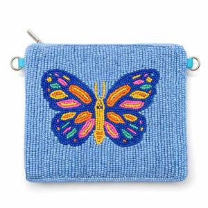 Monedero con Cremallera y Bordado de Cerezas, Adornado con Cuentas de Vidrio, para Uso Diario, Regalos, Fiestas, Accesorio Artístico Decorativo de Moda - Product Image 2