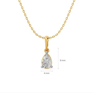 Wholesale IGI Certified Lab Grown Diamond Pear Shape Solitaire <b>Pendant</b> Necklace 18K Rose <b>Gold</b> Women Fine Jewelry Factory Price - Product Image 5