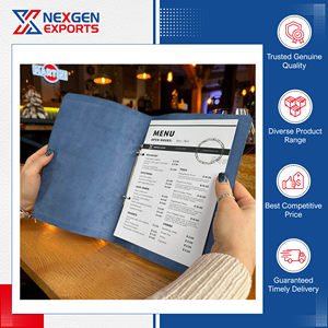 Nexgen Exports ปกเมนูหนัง PU คุณภาพดี งานแฮนด์เมด พับได้ พร้อมโลโก้สั่งทำ สำหรับใช้ในโรงแรมและร้านอาหาร - Product Image 2