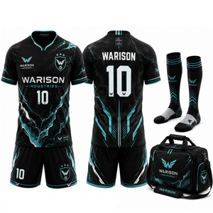 Customized Logo Youth Football Uniform Set Sublimation Printing 100% Polyester Football Training Uniform Set - Product Image 1