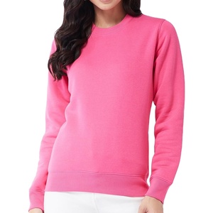 Sweat-shirt pour femmes en coton pur de haute qualité, personnalisé, ample, à manches longues, respirant, jersey chaud pour toutes les saisons - été OEM 2027 - Product Image 2