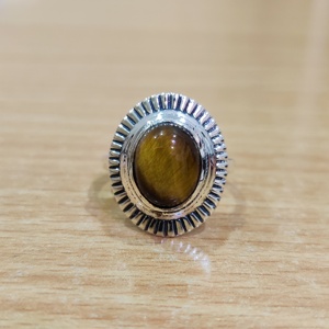 <b>Tiger</b> <b>Eye</b> Moissanite <b>Ring</b> 3.3 Grams Elegant and Luxurious Accessory - Product Image 1