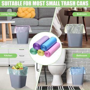 Trash Bags Colored Bathroom Garbage Bags <b>Small</b> Thick <b>Basket</b> Trash Bags Plastic Trash Can Liners for Home Bedroom - Product Image 4