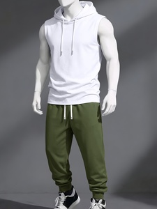 Sweat-shirt sans manches à capuche pour homme, idéal pour la musculation et l'entraînement - Product Image 1