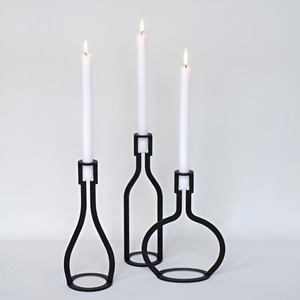 Cabin Iron Candle Holder Decorative Indoor Lodge Living <b>Space</b> Home <b>Lighting</b> Cozy Rustic Woodland Charm - Product Image 1