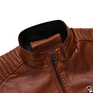 Men's <b>Winter</b> <b>Leather</b> <b>Jacket</b>-Premium Quality Front Logo Customizable - Product Image 5