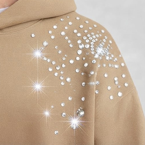 New Arrival Custom Design <b>Rhinestone</b> <b>Hoodies</b> Available All Color And Size High Quality Oversized Heavyweight <b>Rhinestone</b> <b>Hoodies</b> - Product Image 5