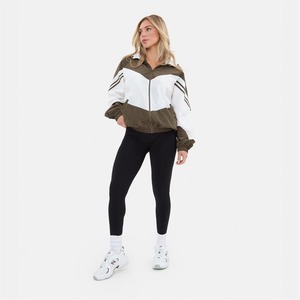 Chaqueta Cortavientos para Mujer con Bloques de Color, Capucha, Manga Larga, Cierre de Cremallera, Resistente al Viento, de Poliéster, para Otoño - Product Image 4