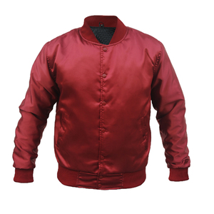 Chaqueta Varsity Unisex Gris de Lona, Corte Regular, Cuello Alto, Cierre de Cremallera, Color Sólido, Estilo Casual, Ropa de Invierno - Product Image 3