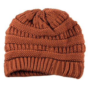 Gorro Unisex de Acrílico, Color Sólido, Tejido Acanalado, Gorro de Invierno de Estilo Casual para Adultos, Circunferencia de Cabeza de 56-58 cm - Product Image 5