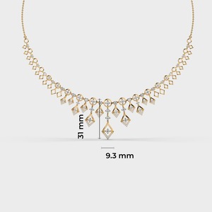 Exclusive High Jewelry 18K Gold IGI Certified Luxury Bridal <b>Statement</b> <b>Necklace</b> Draped Cascade Design | Royal Luxury for Women - Product Image 5