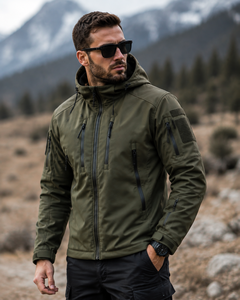 <b>Men's</b> Olive Green Tactical Style Field <b>Jacket</b> Custom Outdoor <b>Utility</b> <b>Jacket</b> for <b>Men</b> - Product Image 1